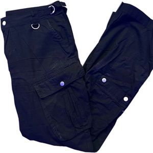 Black low rise cargos